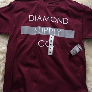 Maroon diamond supply T-shirt